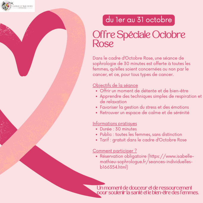 Offre Spéciale Octobre Rose